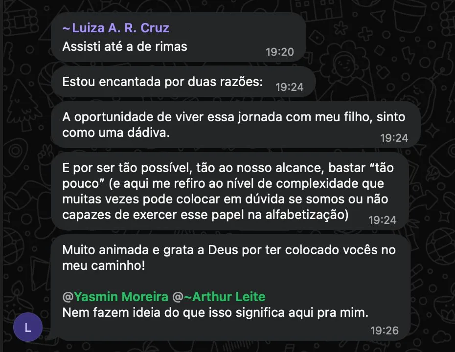 Depoimento de Luiza